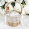 Natural Satin Ribbon Lace Accent on Burlap Flower Girl Basket